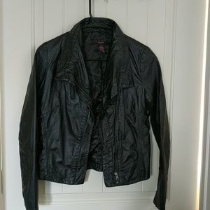 Leather lightweight jacket
